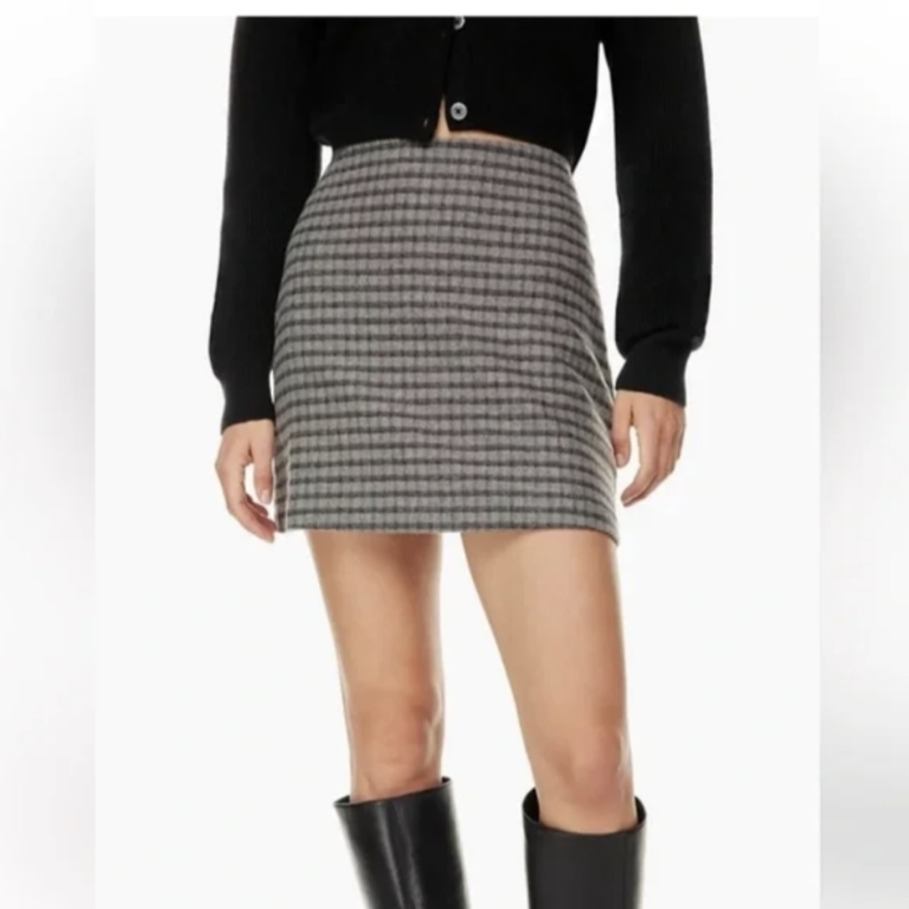 Wilfred Wool Plaid Miniskirt
